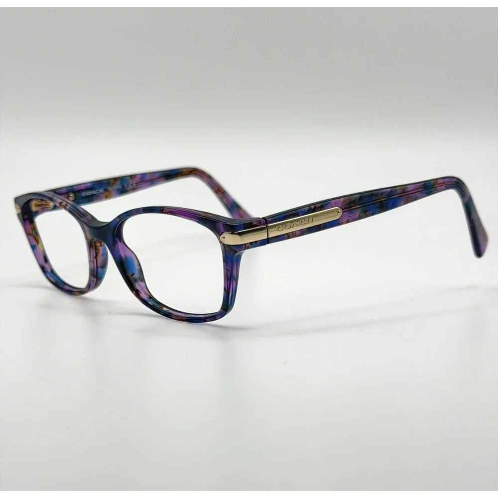 COACH HC 6065 5288 (CONFETTI PURPLE) 51-17-135 Full Rim Eyeglasses Frames Only